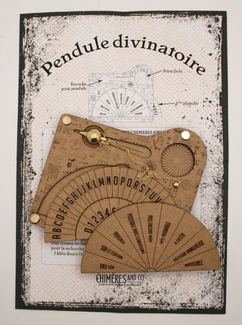 Pendule divinatoire - Objet Décoratif, fait main, artisanal, cadeaux, fabriqué en France, gravure laser, original, insolite, déco 3