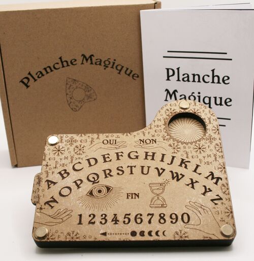Planche en bois type Ouija - Objet Décoratif, fait main, artisanal, cadeaux, fabriqué en France, gravure laser, original, insolite, déco