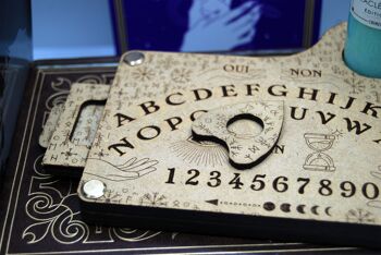Planche en bois type Ouija - Objet Décoratif, fait main, artisanal, cadeaux, fabriqué en France, gravure laser, original, insolite, déco 2