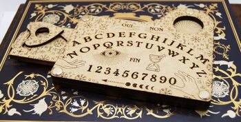 Planche en bois type Ouija - Objet Décoratif, fait main, artisanal, cadeaux, fabriqué en France, gravure laser, original, insolite, déco 4
