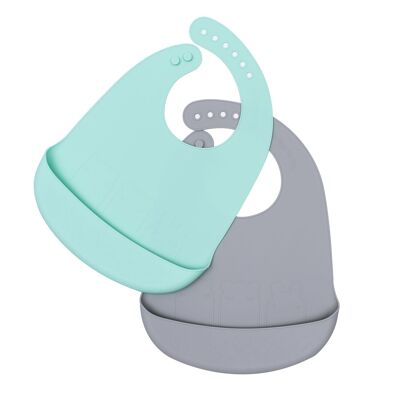 Silicone bibs (set of 2)