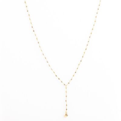 Finesse Chain Rosary Long Necklace - Pyrite & Star - ESSENTIALS