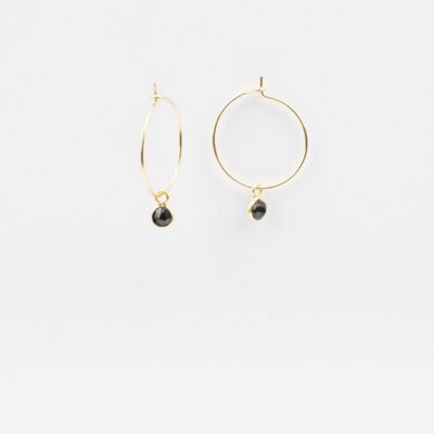 Creole earrings - Onyx - NINA
