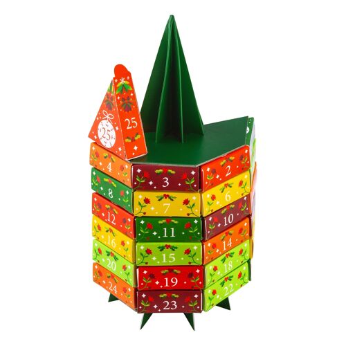 Tee Adventskalender "Tannenbaum", BIO, 25 Pyramidenbeutel