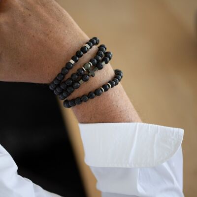 Bracelet Homme - Pierre de Lave & Pyrite - ATLAS