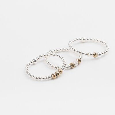 Anello perla in argento - Oro SUBTIL