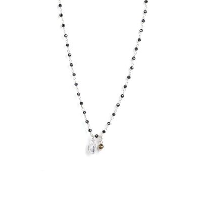 Collier Chaine Finesse - Hematite & Madone - ESSENTIELS