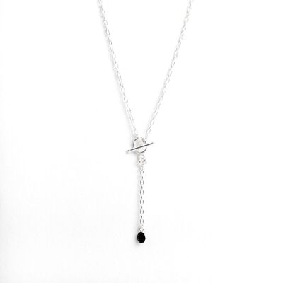 Interchangeable Necklace - Round Onyx - MIA