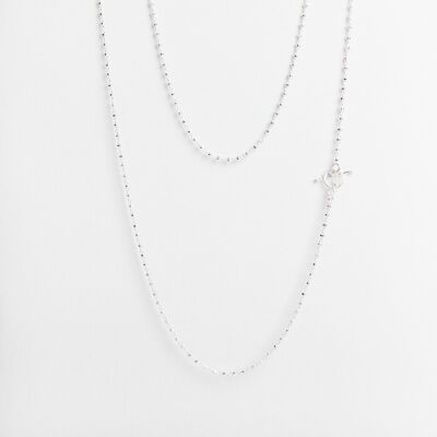 Chain Necklace - White Agate Clasp T - LOU