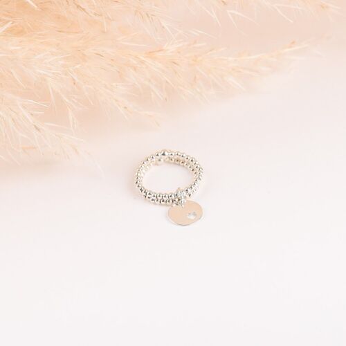 Bague Perle argent - Duo coeur - SUBTIL