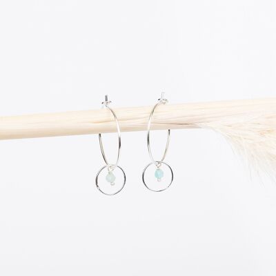 Creole earrings - Amazonite - LOLA