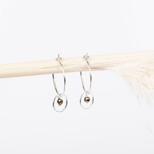 Boucles d'oreilles Créole - Pyrite - LOLA