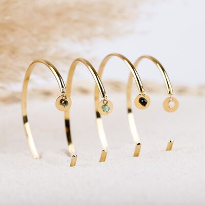 Bangle Bracelet - Moonstone - CARLA