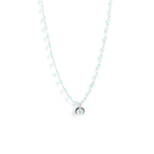 Collier Chaine Douceur - Amazonite & Lune - ESSENTIELS