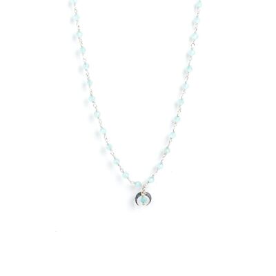 Sweet Chain Necklace - Amazonite & Moon - ESSENTIALS