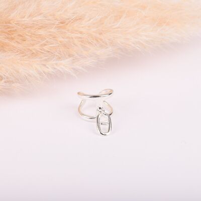 Anello - Charm in rete - ROMY - Placcato argento