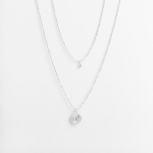 Buy wholesale Long necklace or necklace - - Amazonite & Tassel NINA Multirow