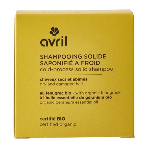 Shampooing solide saponifié à froid cheveux secs - 100g certifié bio
