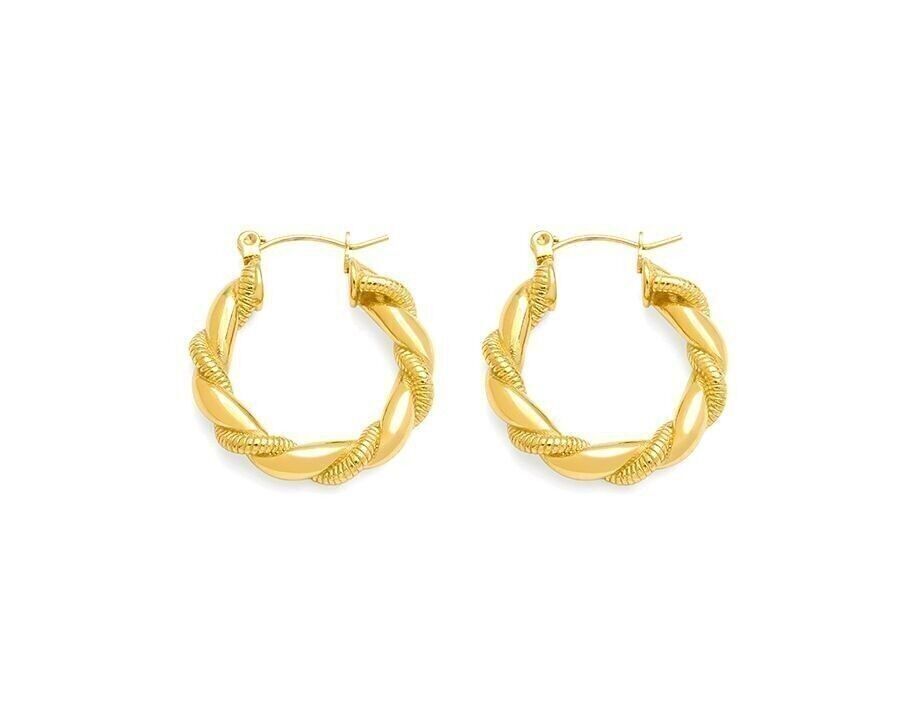 Orecchini a catena serpentina intrecciata creola in acciaio