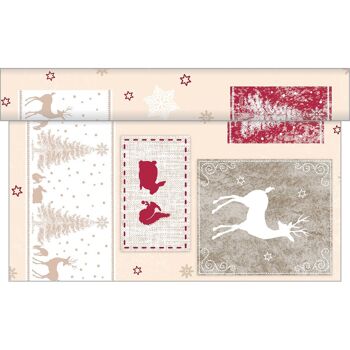 Chemin de table de Noël Karina en Linclass® Airlaid 40 cm x 24 m, 1 pièce 1