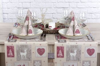 Chemin de table de Noël Karina en Linclass® Airlaid 40 cm x 24 m, 1 pièce 3