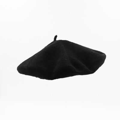 Ecojean-Baskenmütze für Kinder – Schwarz