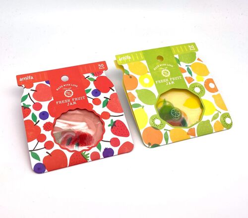Sticker, Aufkleber Früchte (Apfel, Kirsche Erdbeere, Erdbeere, Zitrone, Kiwi, Orange, Limette, Marmelade