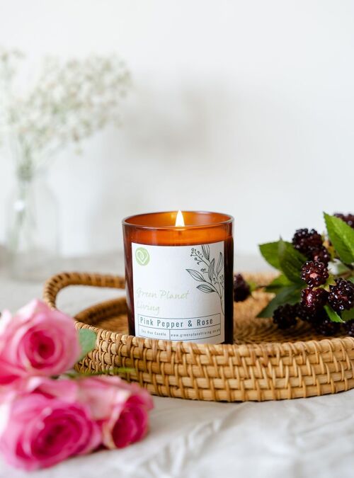Pink Pepper & Rose Scented candle