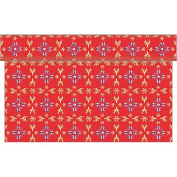 Chemin de table de Noël Scarlett en rouge et bleu en Linclass® Airlaid 40 cm x 24 m, 1 pièce 2