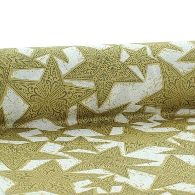 Christmas table runner Gitte in gold-black made of Linclass® Airlaid 40 cm x 24 m, 1 piece