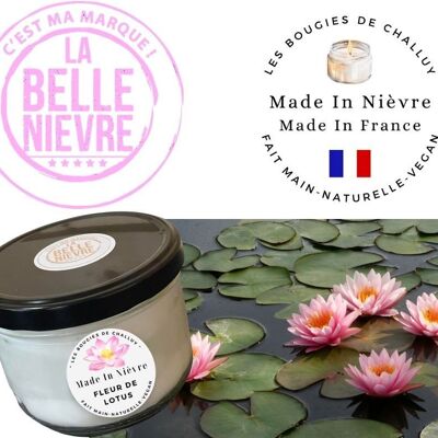 CANDLE "LOTUS FLOWER" MADE IN NIEVRE