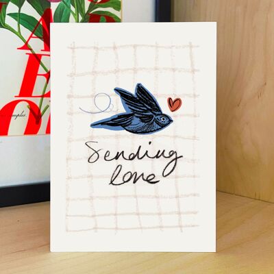 Enviando tarjeta de amor