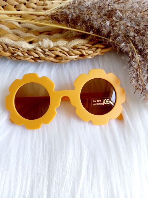 Sunglasses kids Flower yellow | Kids sunglasses