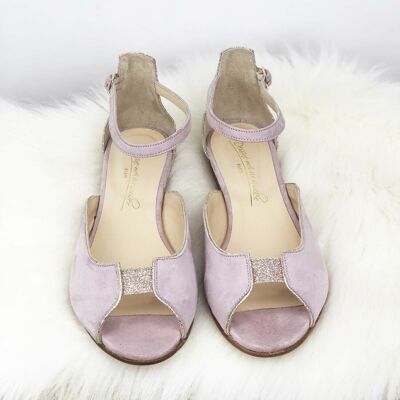 Powder pink flat sandal