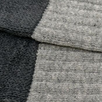 Chaussettes hautes Miss en laine gris clair-gris foncé 3