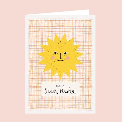 Hola tarjeta de sol