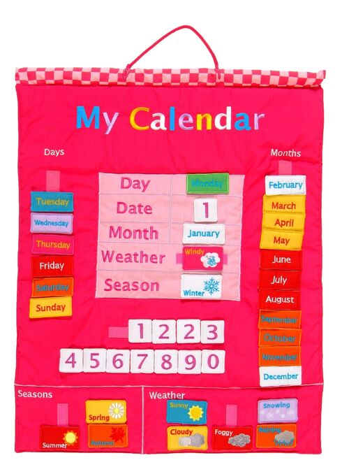My Calendar Pink Wall Hanging