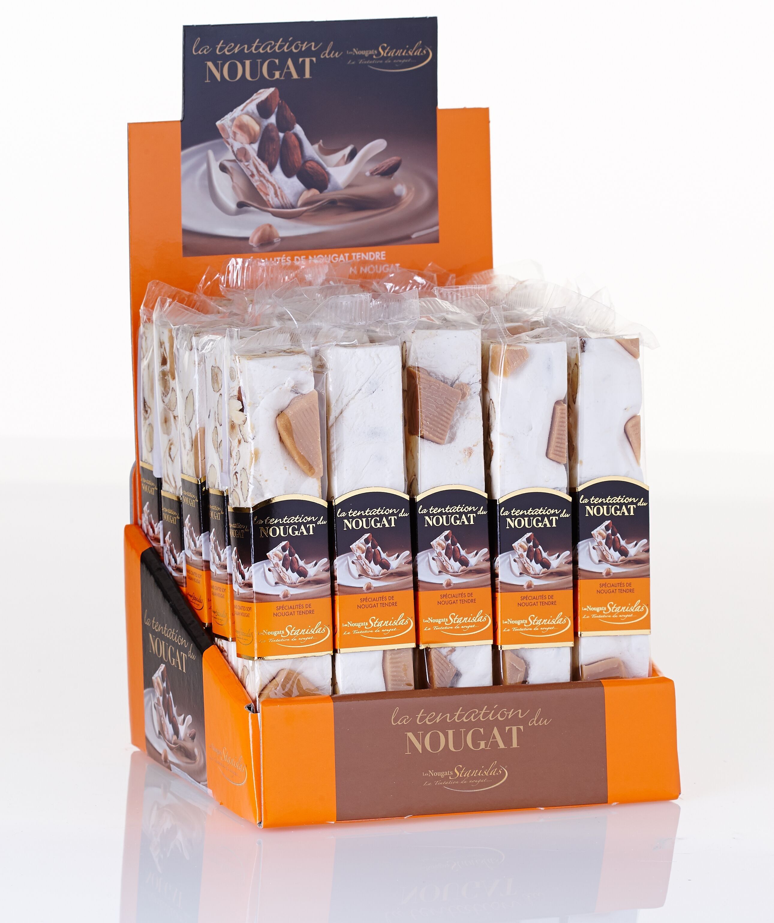 Barrette di torrone al caramello - Espositore (25 x 100g)