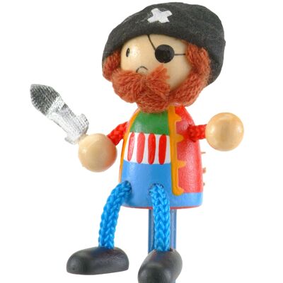 Pirate Pencil - with wood and material pencil topper