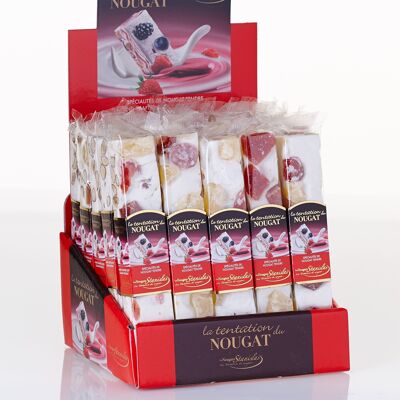 Kandierte Frucht-Nougat-Riegel – Display (25 x 100 g)