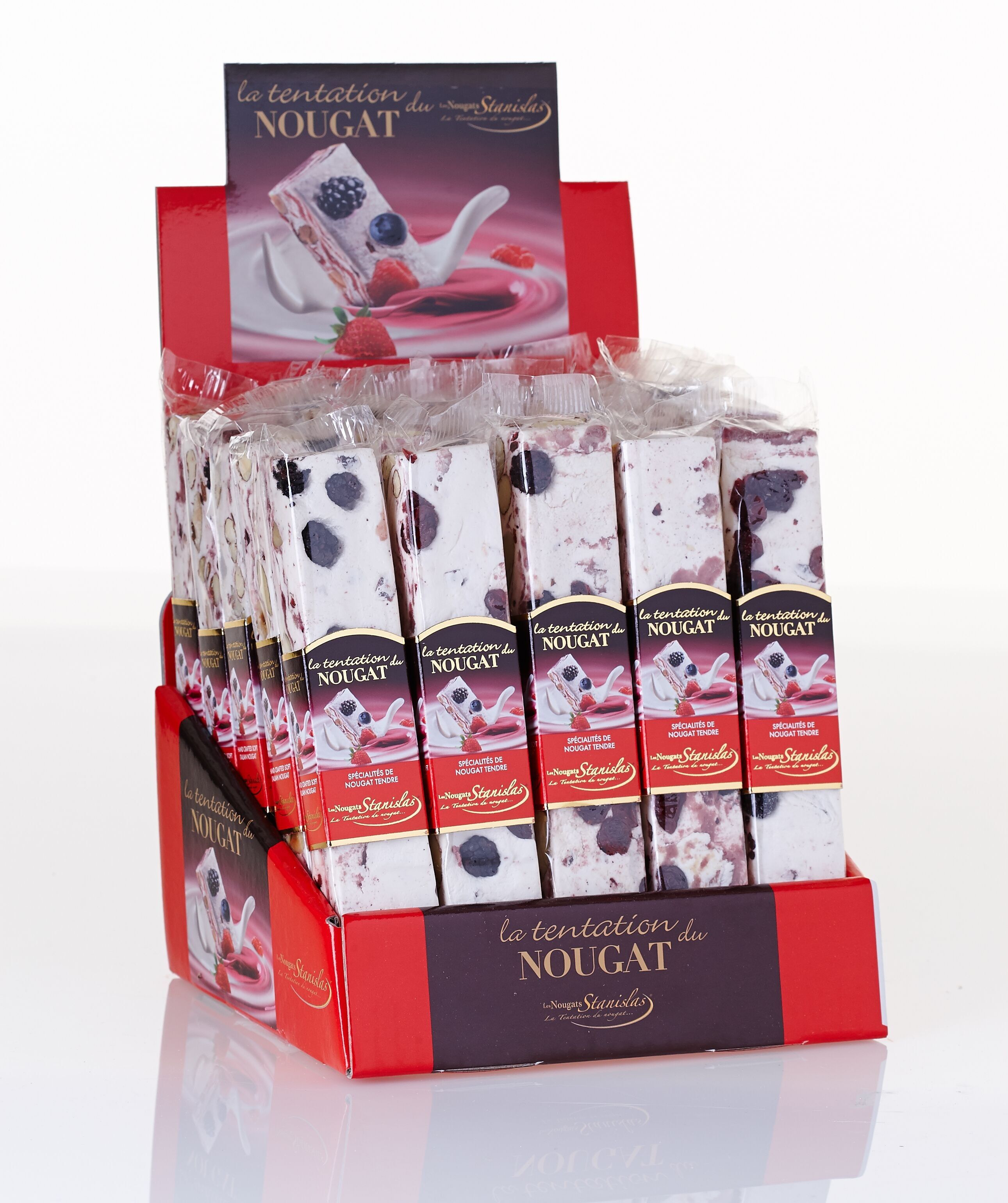 Barrette di Torrone ai Frutti Rossi - Espositore (25 x 100g)