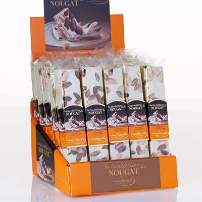 Barres de Nougat Pistache - Présentoir (25 x 100g)