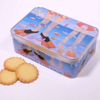 Metal box "Feet in the water", soft shortbread 350g