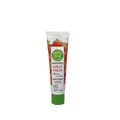 STRAWBERRY CHILDREN'S TOOTHPASTE - FLUORIDE FREE HAPPY BIO