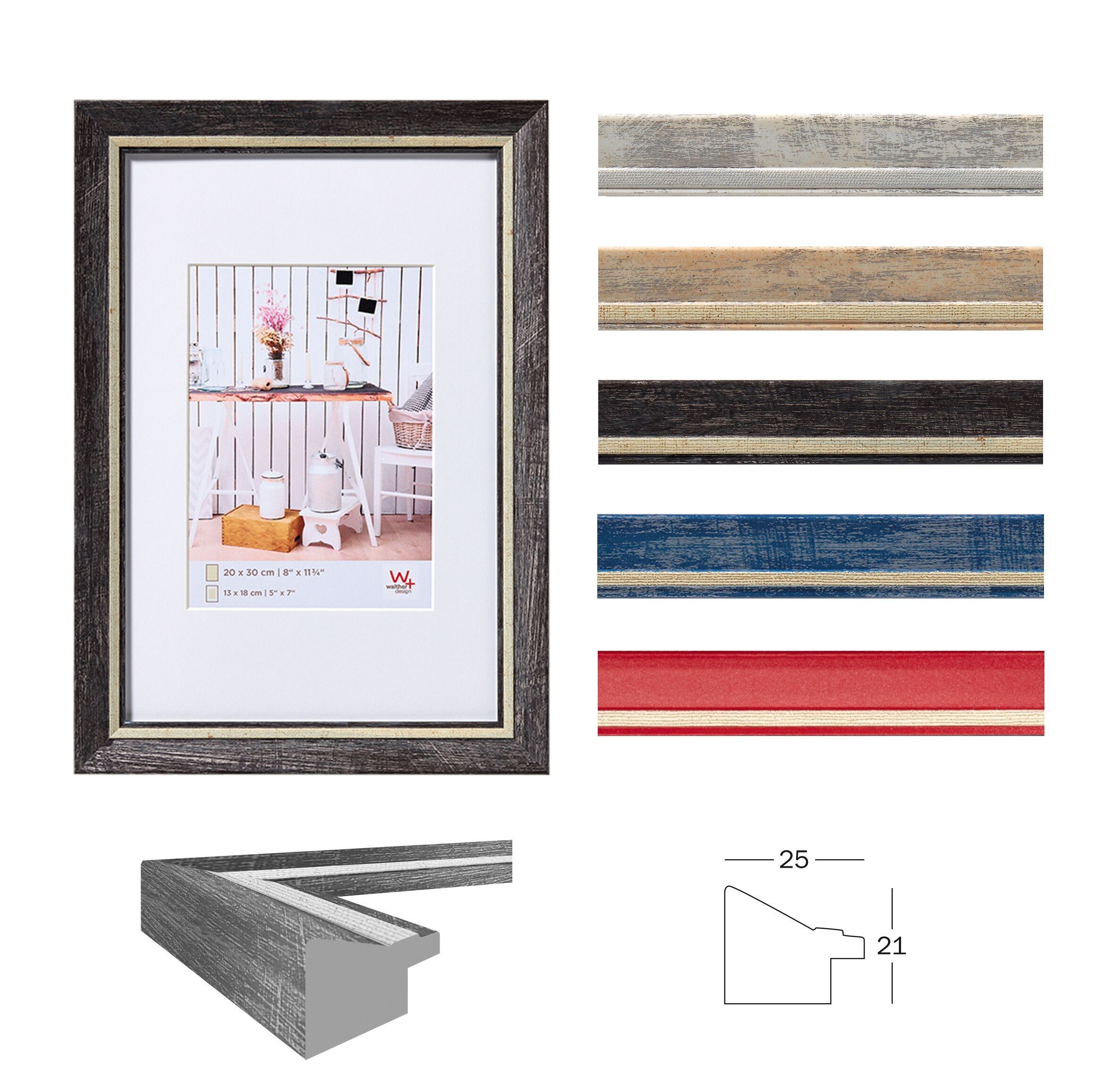 Cornici per foto di design chalet in diverse dimensioni e colori