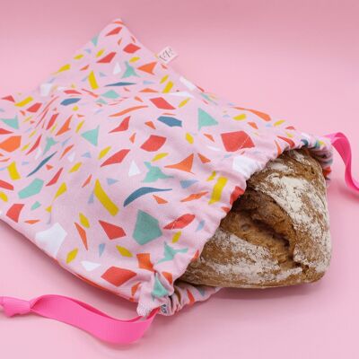 Terrazzo cotton bread bag