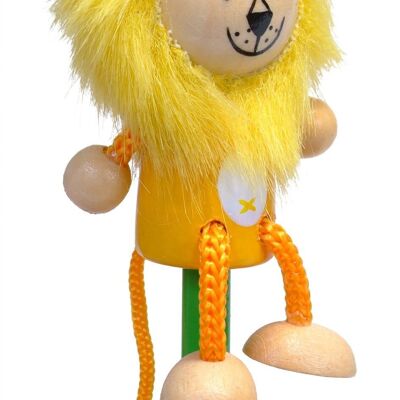 Lion Pencil - with wood and material pencil topper