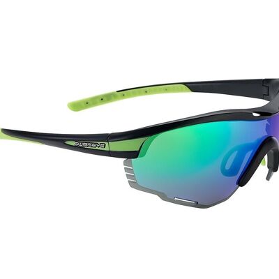 14562 Sportbrille Novena Re+ black matt/green