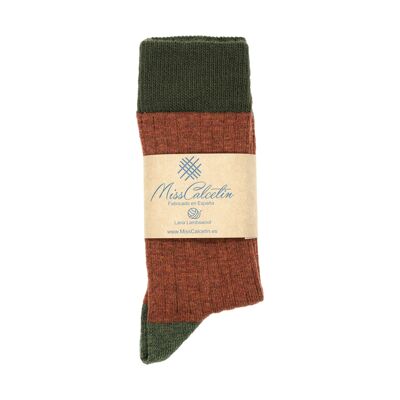 MissSock Low Cane Wool Tile-Green Hunting