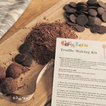 Kit de fabrication de truffes au chocolat noir - 400g 3